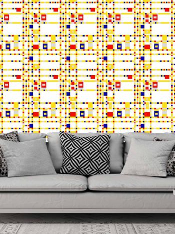 טפט Piet Mondrian Pattern 10