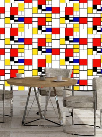 טפט Piet Mondrian Pattern 2