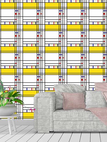 טפט Piet Mondrian Pattern 4