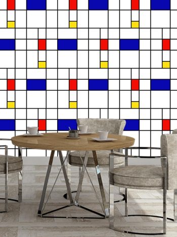 טפט Piet Mondrian Pattern 5