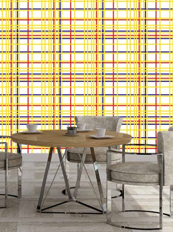 טפט Piet Mondrian Pattern 9