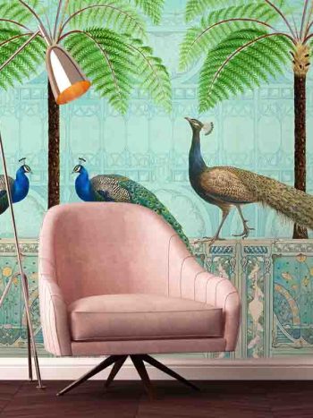 טפט Chinoiserie Birds Palace Tropical