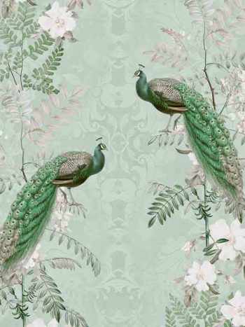 Chinoiserie Peacock Flowers – Royal