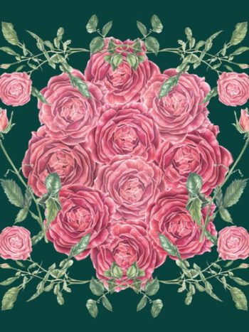 Beautiful Roses – Mural Emerald