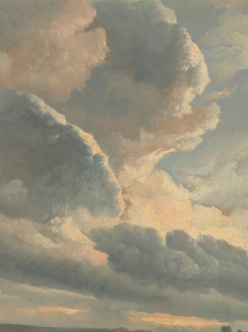 Study of Clouds with Sunset Near Rome