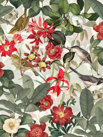 Vintage Birds and Flowers