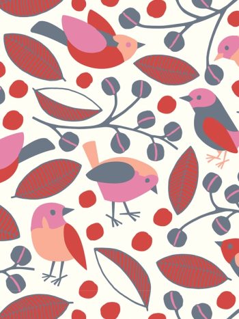 Garden Birds Pink