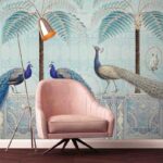 ⁦Chinoiserie Birds Palace – Sapphire⁩ – תמונה ⁦2⁩