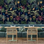 ⁦Monkeys and Butterflies in Jungle – Navy⁩ – תמונה ⁦2⁩