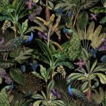 Peacocks and Petals – Black