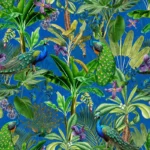 Peacocks and Petals – Blue