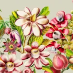 Vintage American Flowers Mural