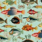 Vintage Fish – Light Blue