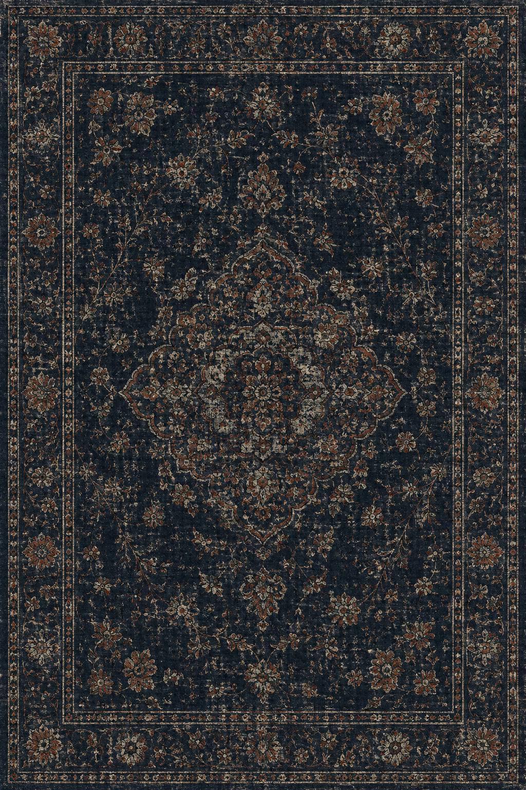 שטיח פי וי סי - פרסי כהה כחול