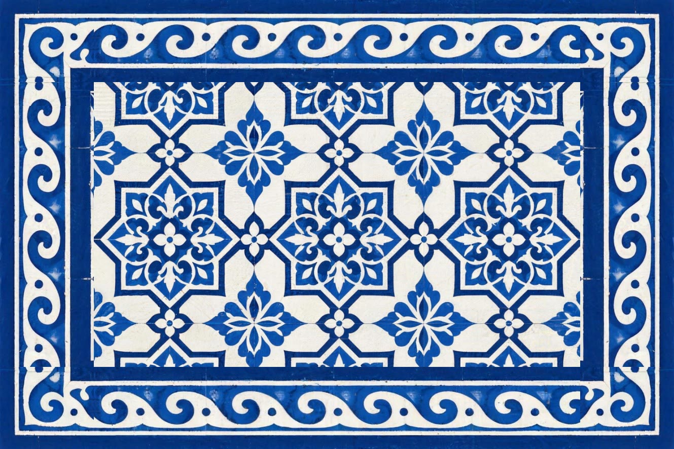 פלייסמט מלבני 30×45 בדוגמה קובלט