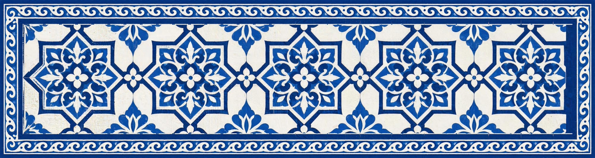 ראנר לשולחן בדוגמה קובלט